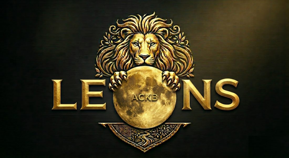 Leons ACKB logosu — altın aslan ve dolunay